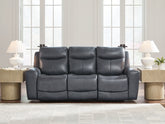 Bay Furniture Gallery - Ashley Furniture - Next Move Living Room - PWR REC Loveseat/CON/ADJ HDRST / Mahogany - PCU1210218
